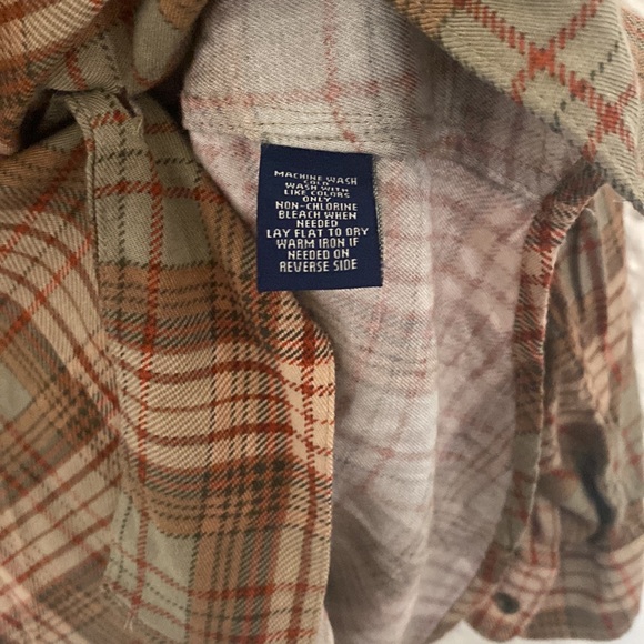 Chaps Denim Plaid Button-down Top - Picture 6 of 6